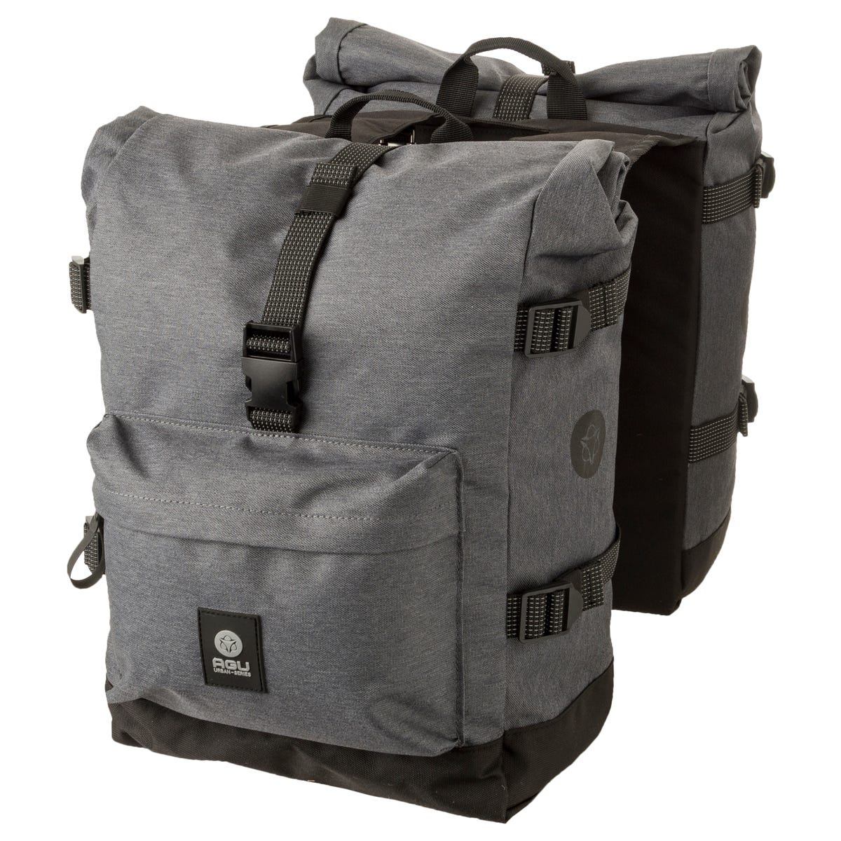 AGU H2O Roll-Top II Dubbele Fietstas Urban - Grijs - Waterdicht