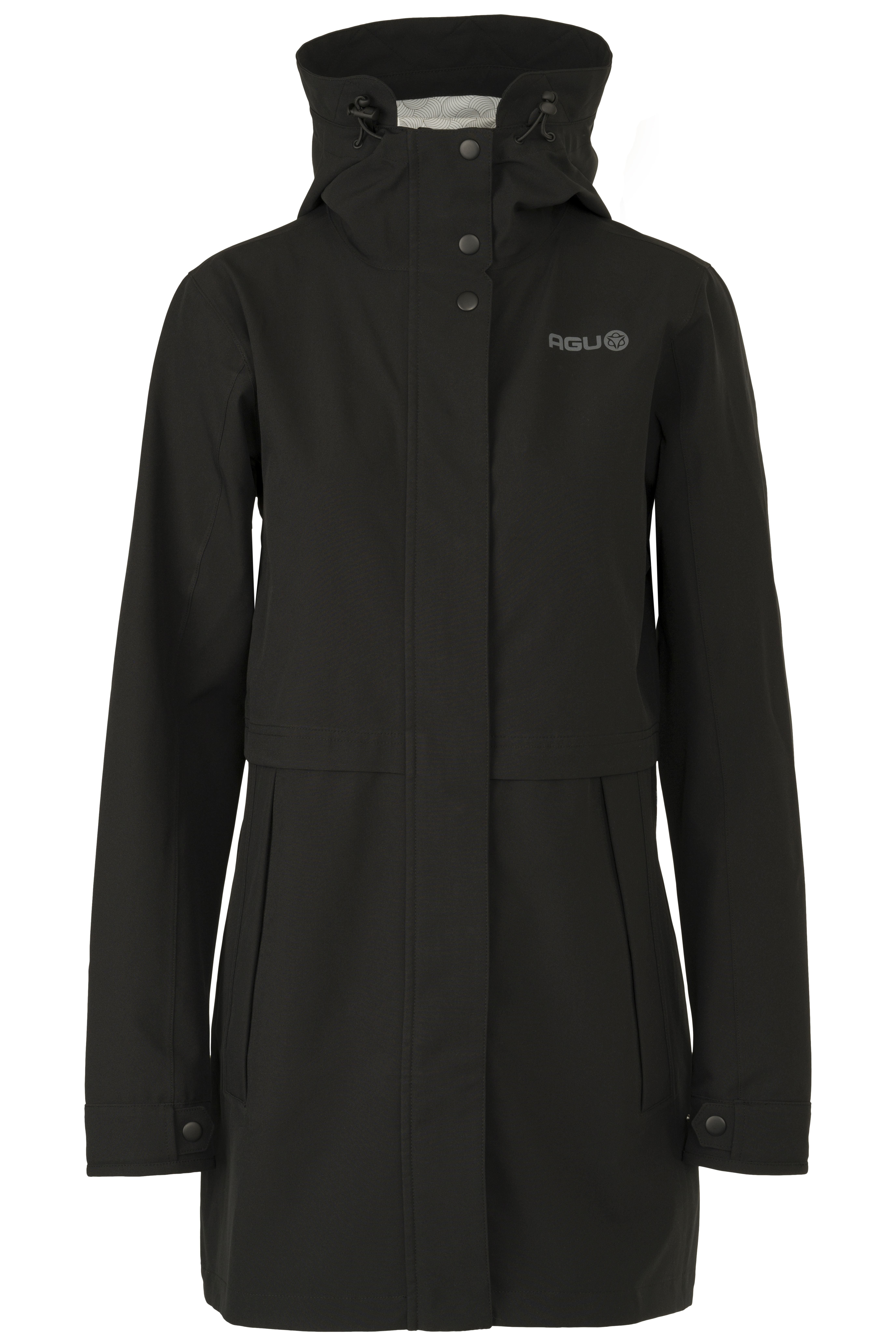 AGU Parka Regenjas Urban Outdoor Dames - Zwart - S - Waterdicht