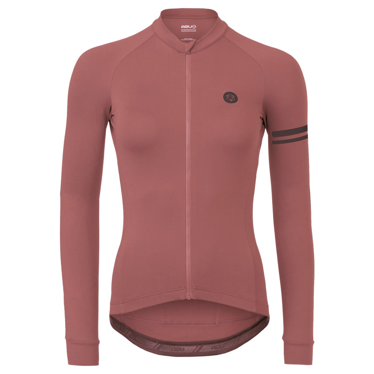 AGU Solid Fietsshirt Lange Mouwen Trend Dames - Roze - XXL