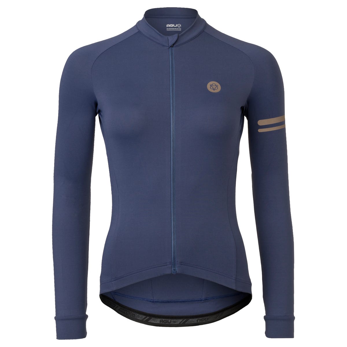 AGU Solid Fietsshirt Lange Mouwen Trend Dames - Blauw - XS