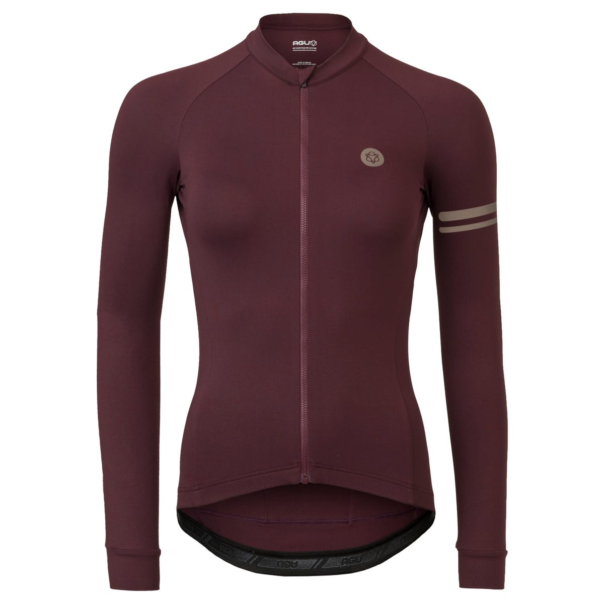 AGU Solid Fietsshirt Lange Mouwen Trend Dames - Bruin - S