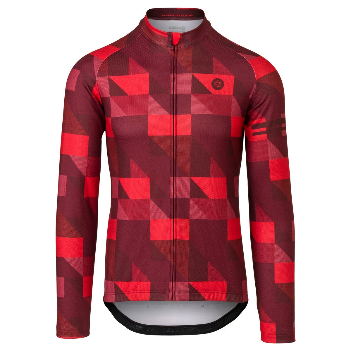AGU Triangle Stripe Fietsshirt Lange Mouwen Essential Heren - Rood - L