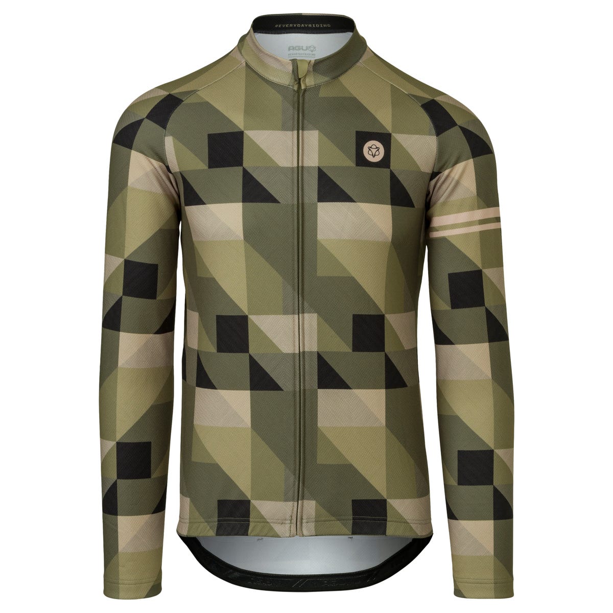 AGU Triangle Stripe Fietsshirt Lange Mouwen Essential Heren - Groen - XXXL