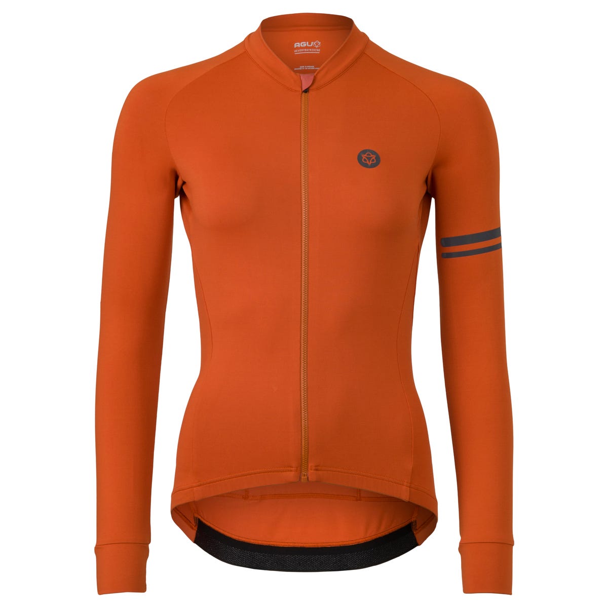 AGU Solid Fietsshirt Lange Mouwen Performance Dames - Oranje - M