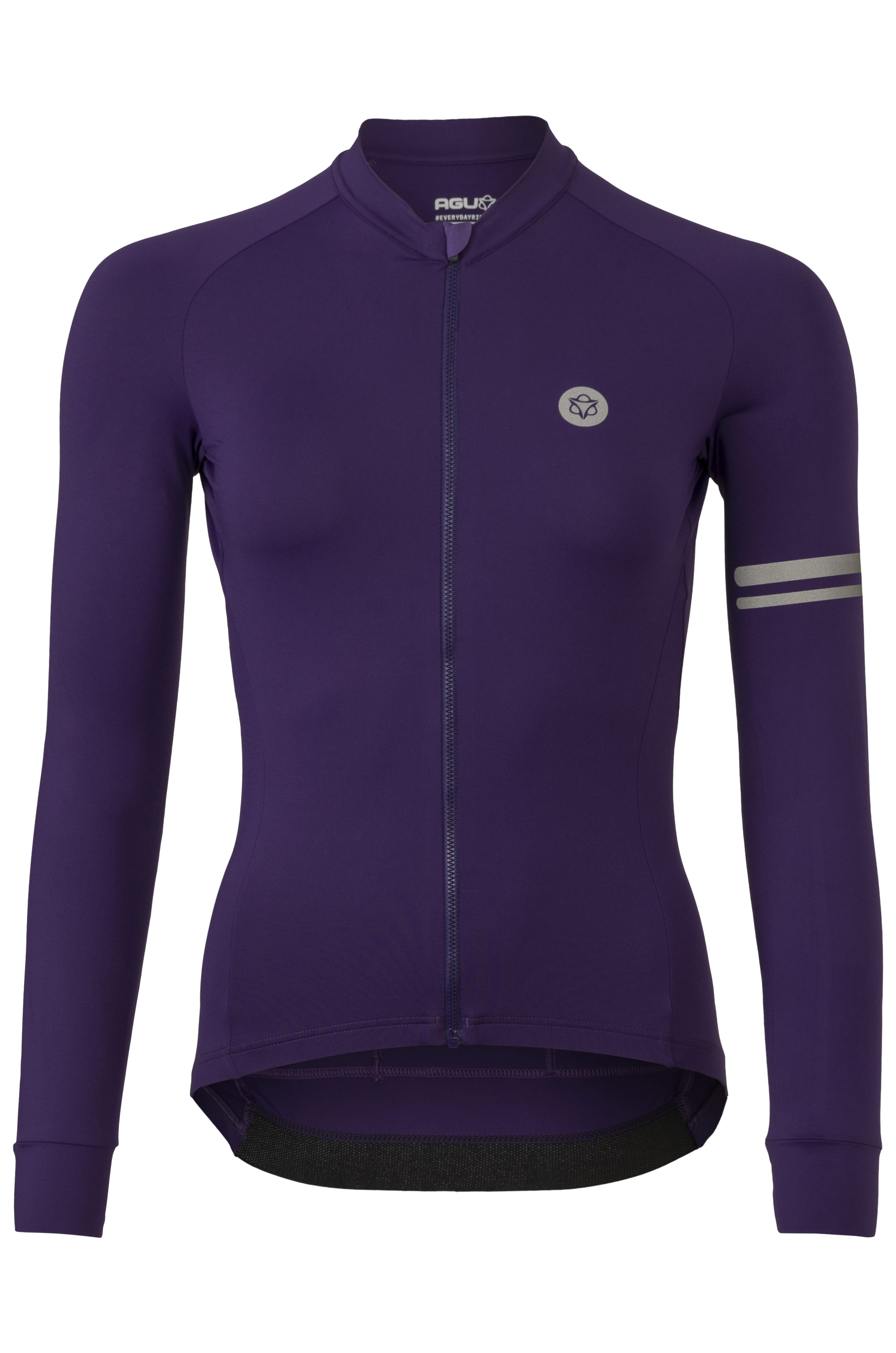 AGU Solid Fietsshirt Lange Mouwen Performance Dames - Paars - L