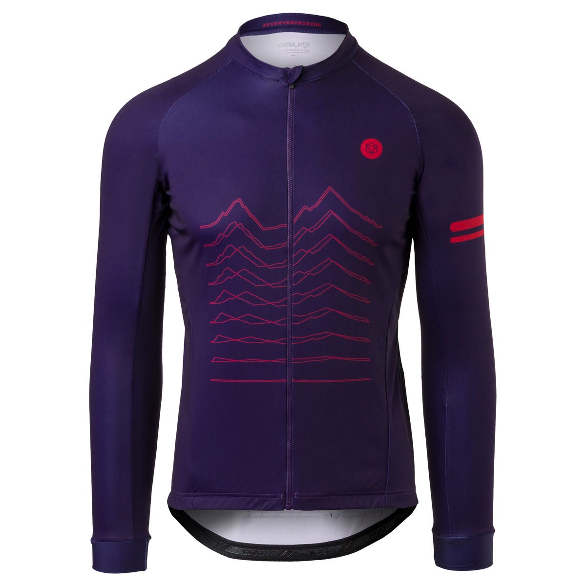 AGU Mountain Fietsshirt Lange Mouwen Trend Heren - Paars - XL