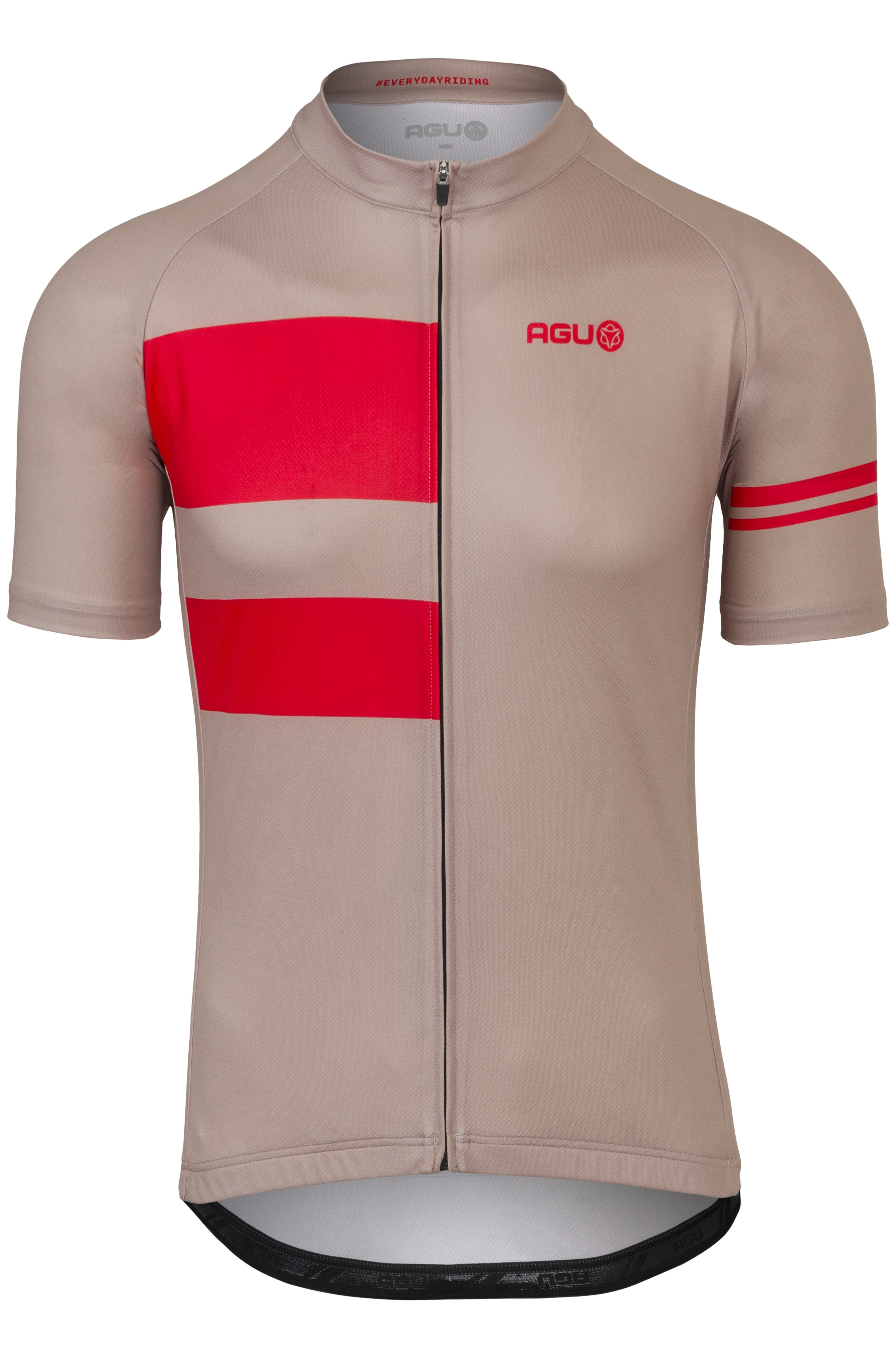 AGU Stripes Fietsshirt Essential Heren - Bond greige - M