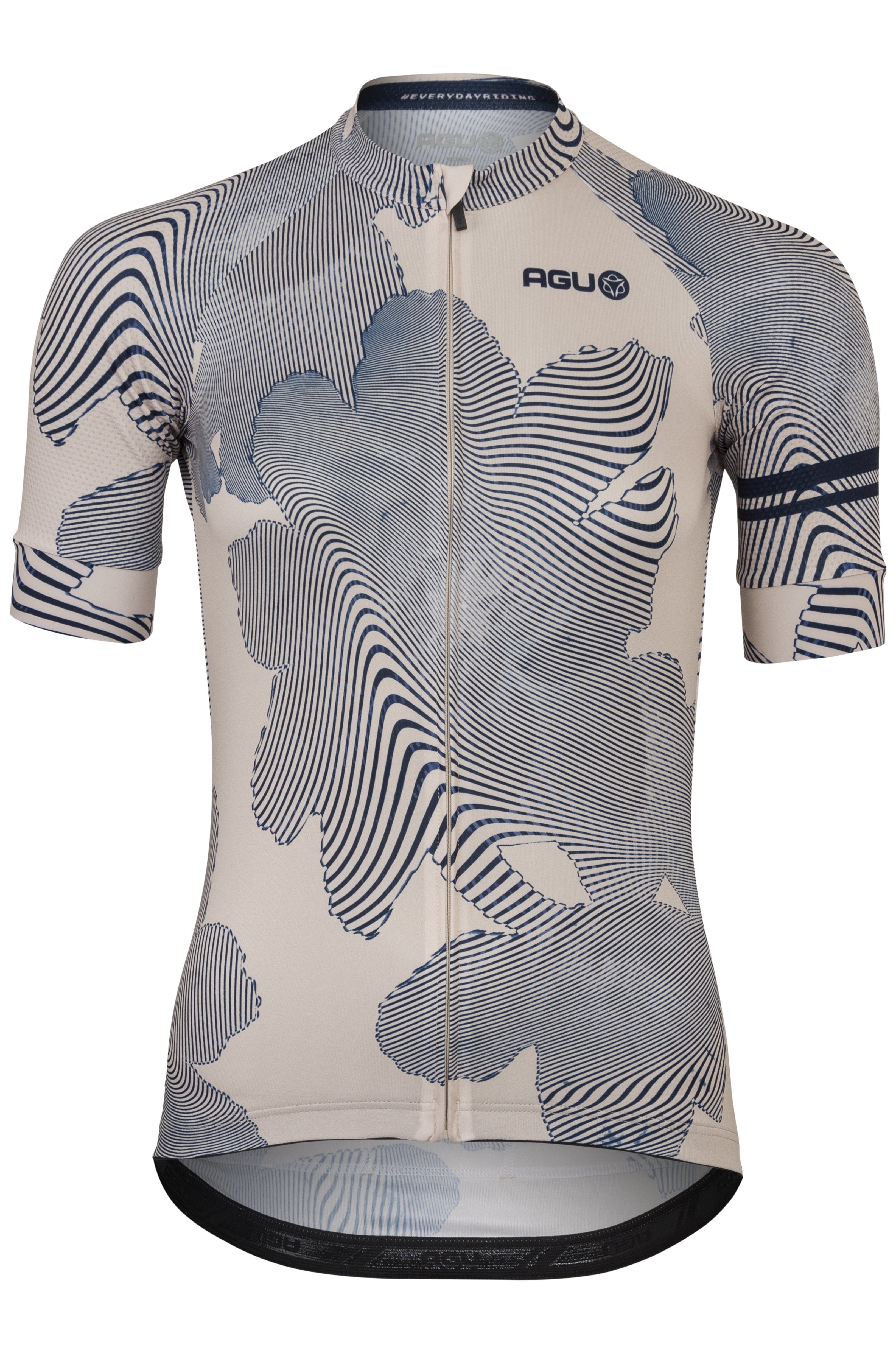 AGU Striped Flower Fietsshirt Essential Dames - Peanut - XL
